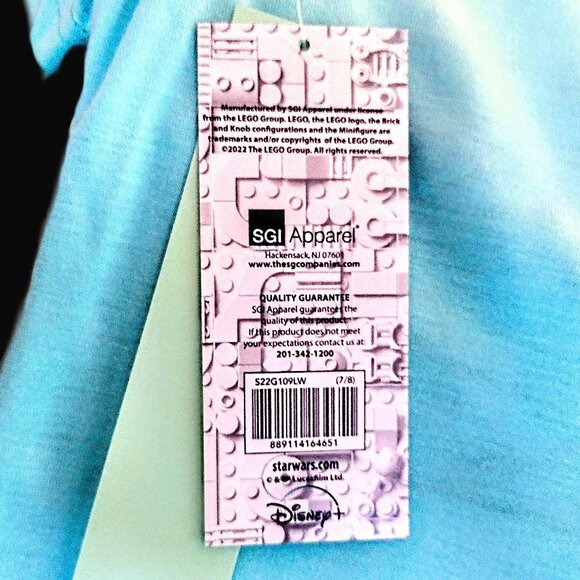 LEGO ~ Star Wars ~ Disney ~ Baby Yoda Nightgown ~ Sleep Shirt Girl's Sz 7-8 NWT - Picture 5 of 9